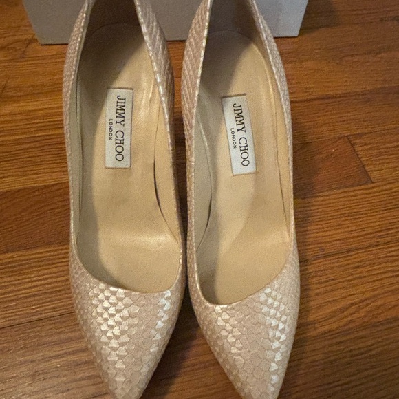 Jimmy Choo London Reptile Skin Heels with Box - Picture 2 of 6